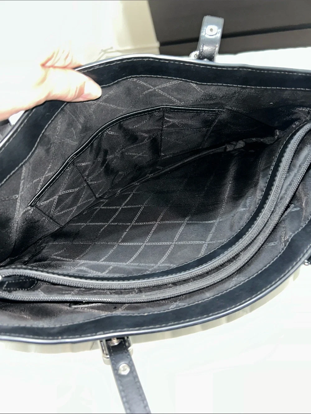 Michael Kors Black Zebra Tote Bag